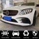 Накладки на передний бампер (для SD AMG-Line 2015-2019, Карбон) для Mercedes C-сlass W205