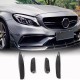 Накладки на передний бампер (для C63 AMG 2015-2019, Карбон) для Mercedes C-сlass W205