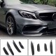 Накладки на передний бампер (для C63 AMG 2015-2019, Карбон) для Mercedes C-сlass W205