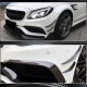Накладки на передний бампер (для C63 AMG 2015-2019, Карбон) для Mercedes C-сlass W205