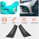 Накладки на передний бампер V2 (для C43 AMG 2019-2021, Карбон) для Mercedes C-сlass W205