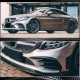 Накладки на передний бампер V2 (для C43 AMG 2019-2021, Карбон) для Mercedes C-сlass W205