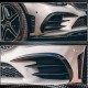 Накладки на передний бампер V2 (для C43 AMG 2019-2021, Карбон) для Mercedes C-сlass W205