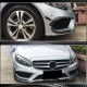 Накладки на передний бампер (для C43 AMG 2015-2019, Карбон) для Mercedes C-сlass W205
