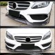 Накладка на передний бампер Lip V2 (для C43 AMG 2015-2019, Карбон) для Mercedes C-сlass W205