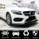Накладка на передний бампер Lip V3 (для C43 AMG 2015-2019, Карбон) для Mercedes C-сlass W205