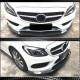 Накладка на передний бампер Lip V3 (для C43 AMG 2015-2019, Карбон) для Mercedes C-сlass W205