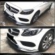 Накладка на передний бампер Lip V3 (для C43 AMG 2015-2019, Карбон) для Mercedes C-сlass W205