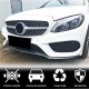 Накладка на передний бампер Lip V4 (для C43 AMG 2015-2019, Карбон) для Mercedes C-сlass W205