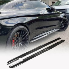 Боковые пороги V4 (для C43/C63 AMG 2015-2019, Карбон) для Mercedes C-сlass W205