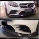 Накладка на передний бампер Lip V3 (для C43 AMG 2019-2021, Карбон) для Mercedes C-сlass W205