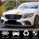 Накладка на передний бампер Lip V3 (для C43 AMG 2019-2021, Карбон) для Mercedes C-сlass W205