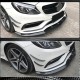 Накладка на передний бампер Lip V1 (для SD C63 AMG 2015-2019, Карбон) для Mercedes C-сlass W205