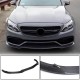 Накладка на передний бампер Lip V2 (для SD C63 AMG 2015-2019, Карбон) для Mercedes C-сlass W205