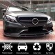 Накладка на передний бампер Lip V4 (для SD C63 AMG 2015-2019, Карбон) для Mercedes C-сlass W205