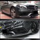 Накладка на передний бампер Lip V4 (для SD C63 AMG 2015-2019, Карбон) для Mercedes C-сlass W205