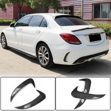 Накладки на задний бампер (для SD C43/C63 AMG 2015-2019, Карбон) для Mercedes C-сlass W205