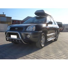 Кенгурятник WT003 (нержавейка) для Hyundai Santa Fe 1 2000-2006 гг
