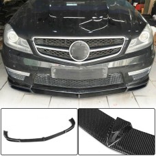 Накладка на передній бампер Lip V1 (для AMG 2012-2014, Карбон) для Mercedes C-class W204 рр