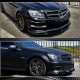 Накладка на передний бампер Lip V1 (для AMG 2012-2014, Карбон) для Mercedes C-class W204