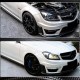 Накладки на передний бампер (для AMG 2012-2014, Карбон) для Mercedes C-class W204