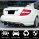 Диффузор заднего бампера V1 (для AMG SD 2008-2011, Карбон) для Mercedes C-class W204