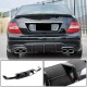 Диффузор заднего бампера V3 (для AMG SD/Coupe 2012-2014, Карбон) для Mercedes C-class W204