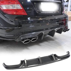 Дифузор заднього бампера V2 (для AMG SD 2008-2011, Карбон) для Mercedes C-class W204 рр