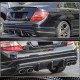Диффузор заднего бампера V2 (для AMG SD 2008-2011, Карбон) для Mercedes C-class W204