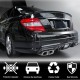 Диффузор заднего бампера V4 (для AMG SD 2008-2011, Карбон) для Mercedes C-class W204