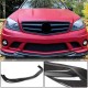 Накладка на передний бампер Lip V3 (для AMG 2008-2011, Карбон) для Mercedes C-class W204