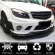 Накладка на передний бампер Lip V3 (для AMG 2008-2011, Карбон) для Mercedes C-class W204