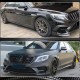 Накладки на передний бампер V1 (для S63 AMG 2014-2017, Карбон) для Mercedes S-сlass W222