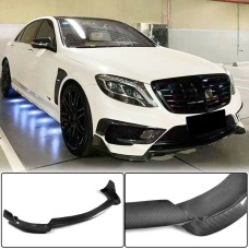 Накладка на передній бампер Lip (для S63 AMG 2014-2017, Карбон) для Mercedes S-сlass W222