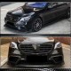 Накладка на передний бампер Lip (для S63/S65 AMG 2018-2022, Карбон) для Mercedes S-сlass W222