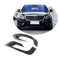 Накладки на передній бампер (для AMG-Line 2014-2017, Карбон) для Mercedes S-сlass W222