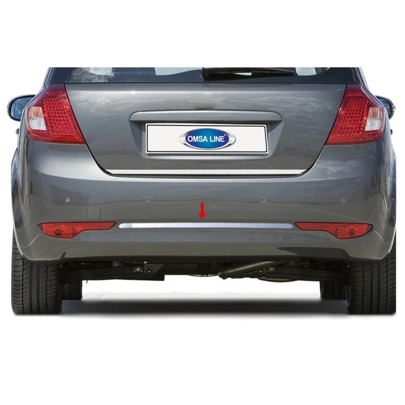 Накладка на задній торец OmsaLine (HB, нерж.) для Kia Ceed 2007-2012 рр
