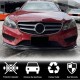 Накладка на передний бампер Lip V1 (для AMG-Line 2013-2016, Карбон) для Mercedes E-сlass W212