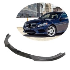 Накладка на передній бампер Lip V2 (для AMG-Line 2013-2016, Карбон) для Mercedes E-сlass W212 рр