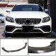 Накладка на передний бампер Lip V1 (для E63 AMG 2016-2019, Карбон) для Mercedes E-сlass W213