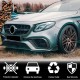 Накладка на передний бампер Lip V1 (для E63 AMG 2016-2019, Карбон) для Mercedes E-сlass W213