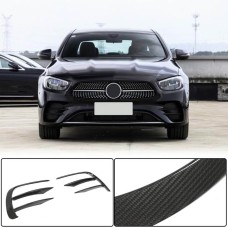 Накладки на передній бампер (для AMG-Line 2020-2025, Сухий карбон) для Mercedes E-сlass W213 рр