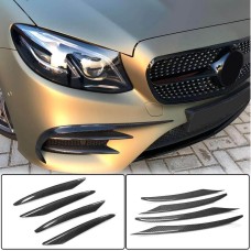 Накладки на передній бампер (для AMG-Line/E43 AMG 2016-2019, Карбон) для Mercedes E-сlass W213 рр