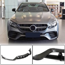 Накладка на передній бампер Lip V2 (для E63 AMG 2016-2019, Карбон) для Mercedes E-сlass W213 рр