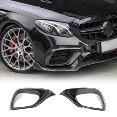 Накладки на передній бампер (для E63 AMG 2016-2019, Карбон) для Mercedes E-сlass W213 рр