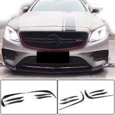 Накладки на передній бампер V1 (для E43 AMG 2016-2019, Карбон) для Mercedes E-сlass W213 рр
