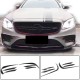 Накладки на передний бампер V1 (для E43 AMG 2016-2019, Карбон) для Mercedes E-сlass W213