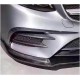 Накладки на передний бампер V2 (для E43 AMG 2016-2019, Карбон) для Mercedes E-сlass W213