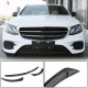 Накладка на передний бампер Lip V2 (для AMG-Line/E43 AMG 2016-2019, Карбон) для Mercedes E-сlass W213