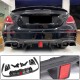 Диффузор заднего бампера с насадками V2 (для AMG/AMG-Line 2016-2019, Карбон) для Mercedes E-сlass W213